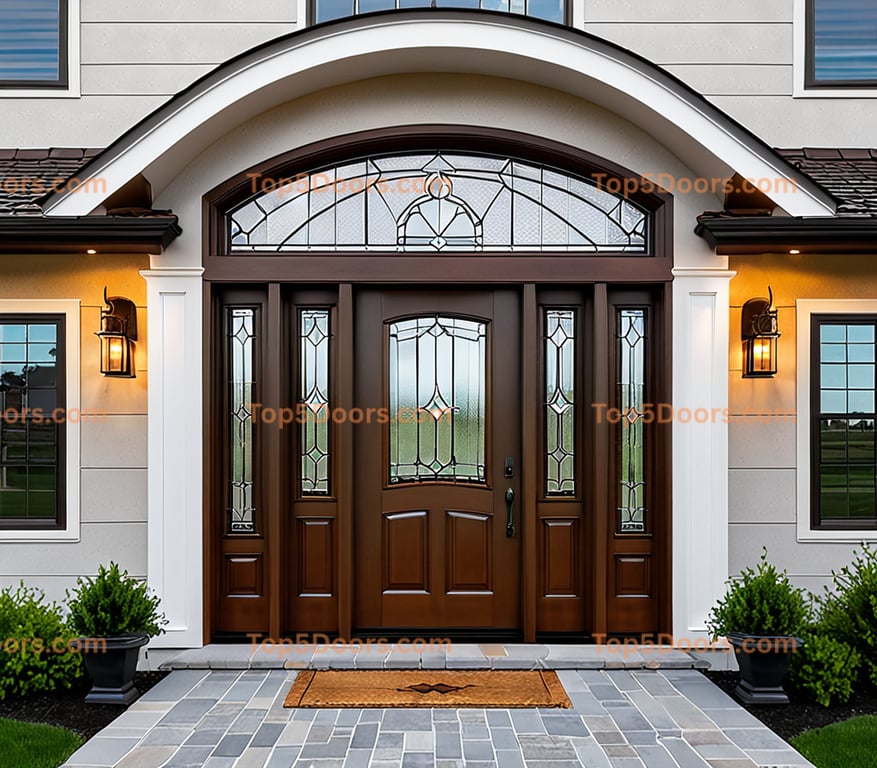 Nebraska glass paneled scandinavian Door