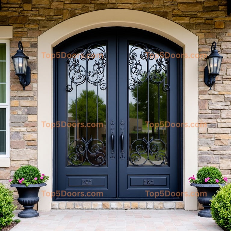 Nebraska wine cellar door french provincial Door