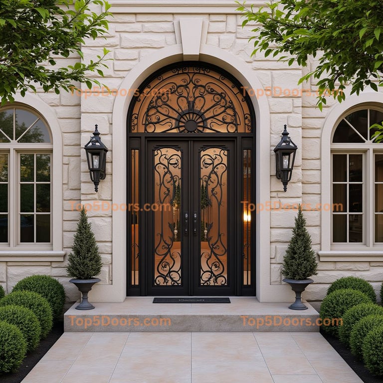 Nebraska wine cellar door french provincial Door