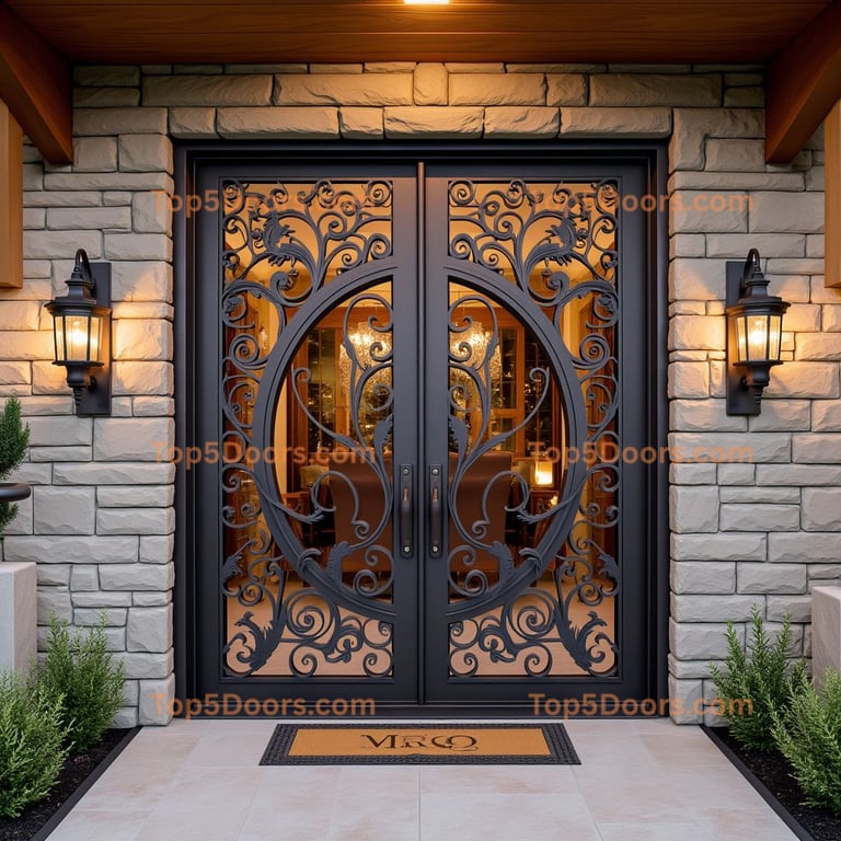 Nebraska wine cellar door mid-century modern Door