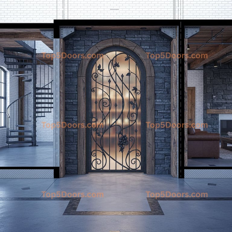 Nebraska wine cellar door industrial Door
