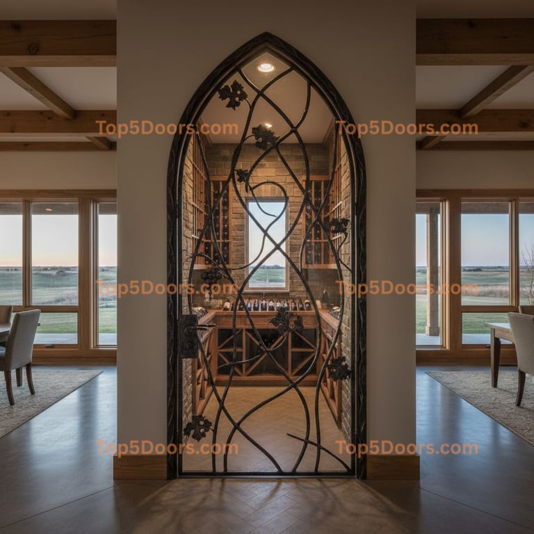 Nebraska wine cellar door modern Door