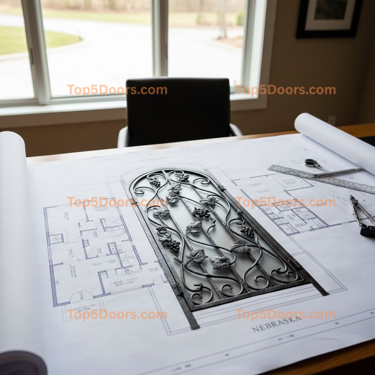 Nebraska wine cellar door craftsman Door