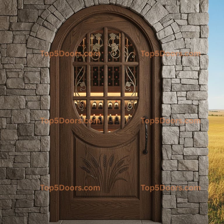Nebraska wine cellar door craftsman Door