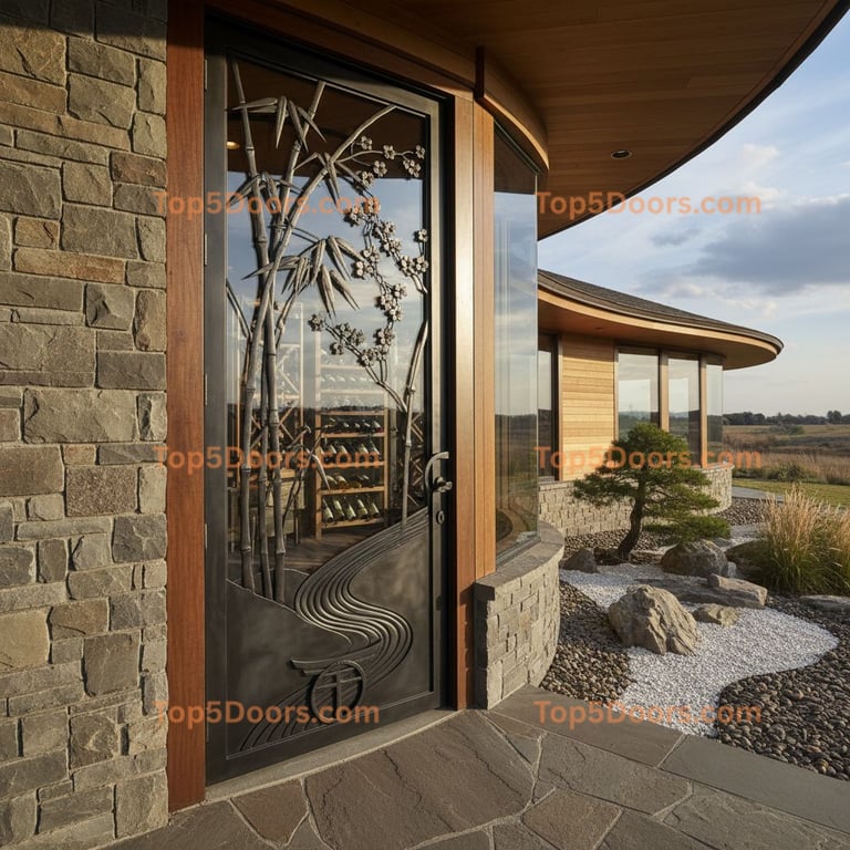 Nebraska wine cellar door japanese zen Door