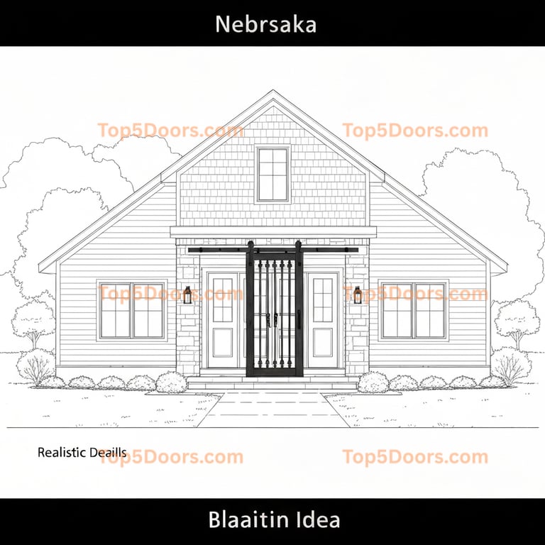 Nebraska wrought iron barn door contemporary Door