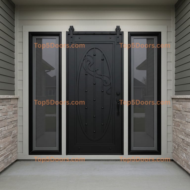 Nebraska wrought iron barn door korean modern Door