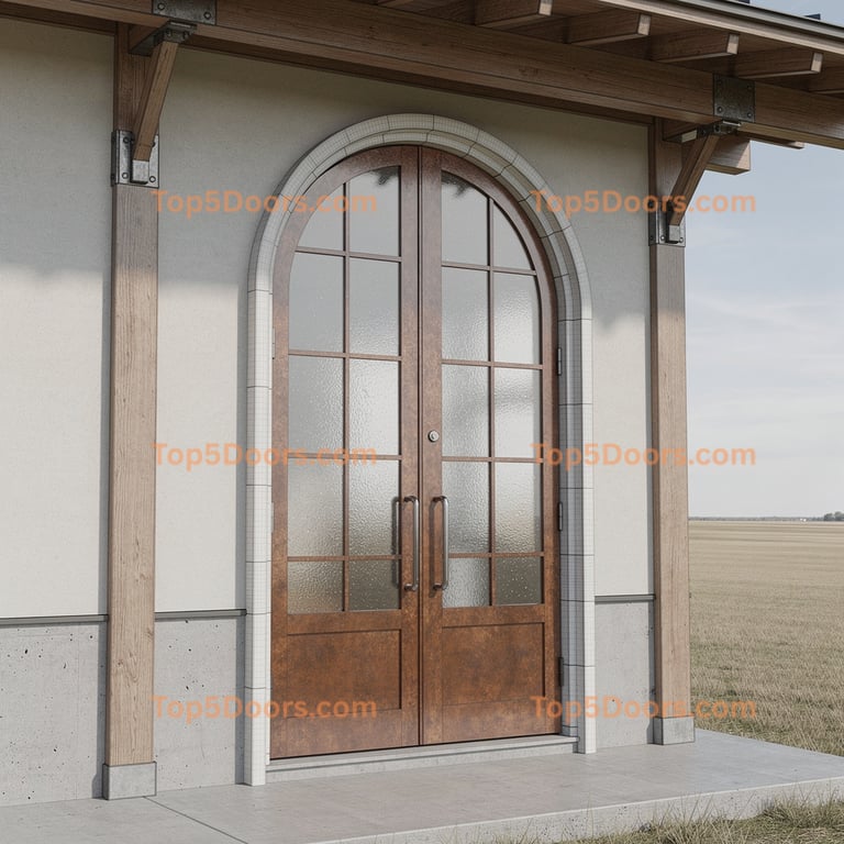 Nebraska wrought iron french door japanese zen Door