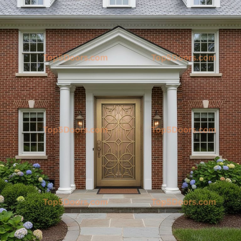 Nebraska wrought iron single georgian Door