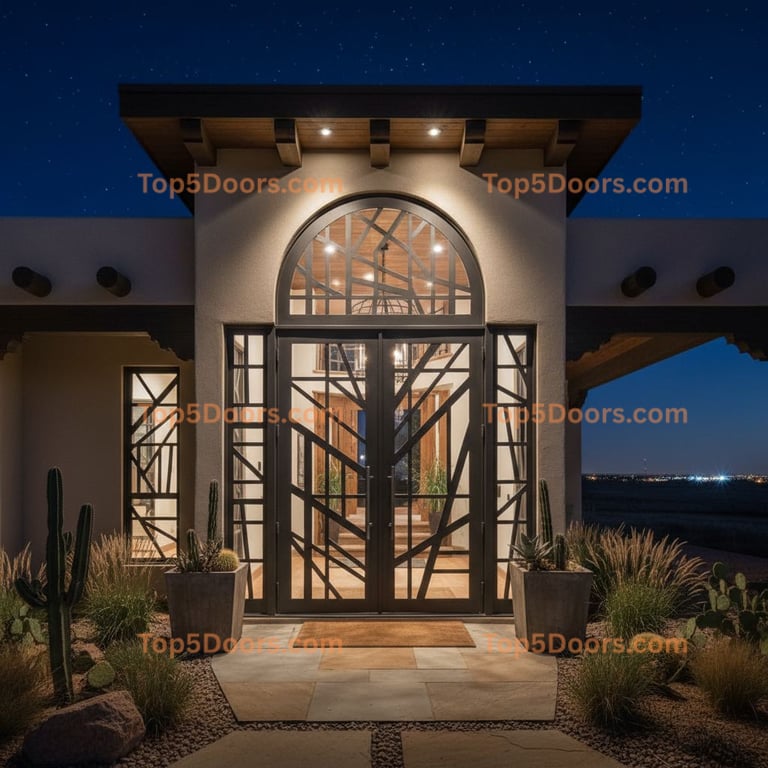 Nebraska wrought iron steel frame southwestern Door