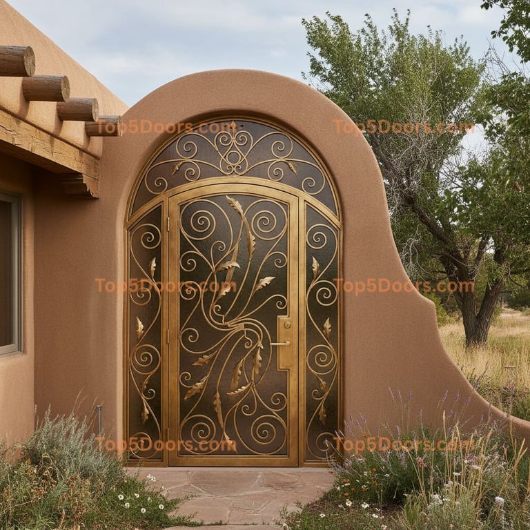 Nebraska wrought iron steel frame southwestern Door