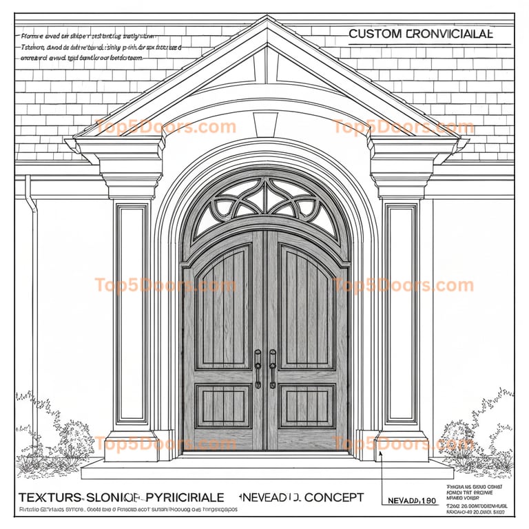Nevada arched double french provincial Door