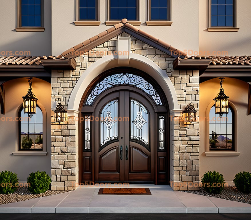 Nevada arched single mediterranean Door