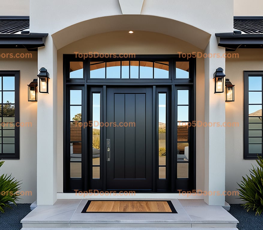 Nevada glass paneled japanese zen Door