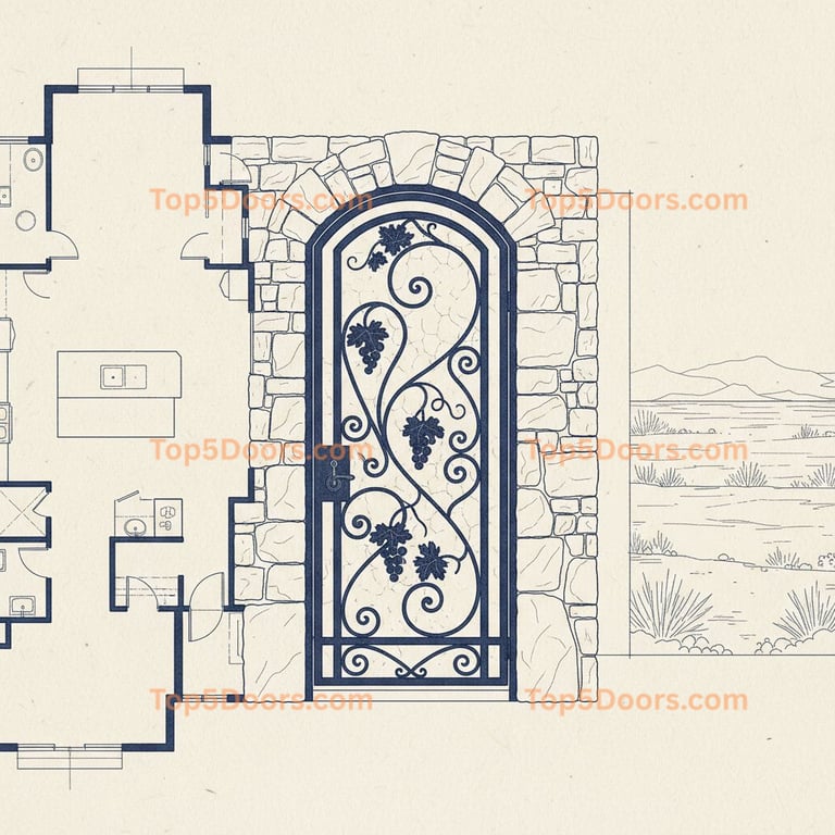 Nevada wine cellar door craftsman Door