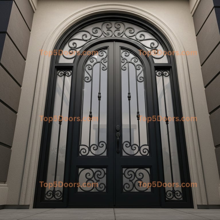 Nevada wrought iron arched single french provincial Doo