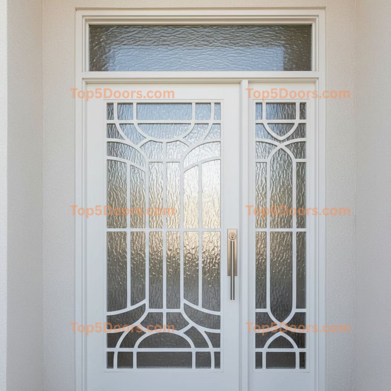 Nevada wrought iron glass paneled traditional american 