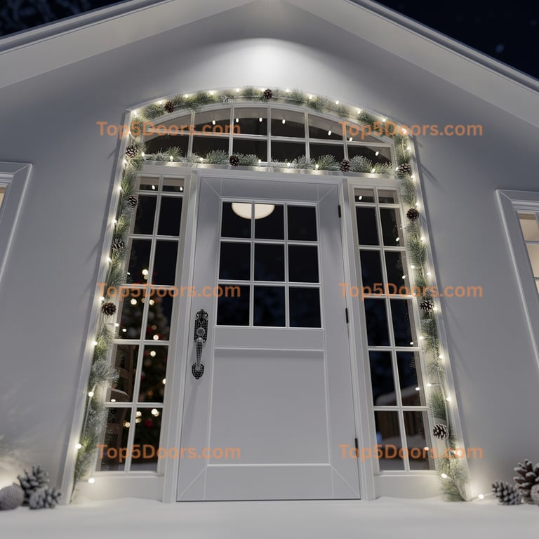 New Hampshire arched single modern farmhouse Door