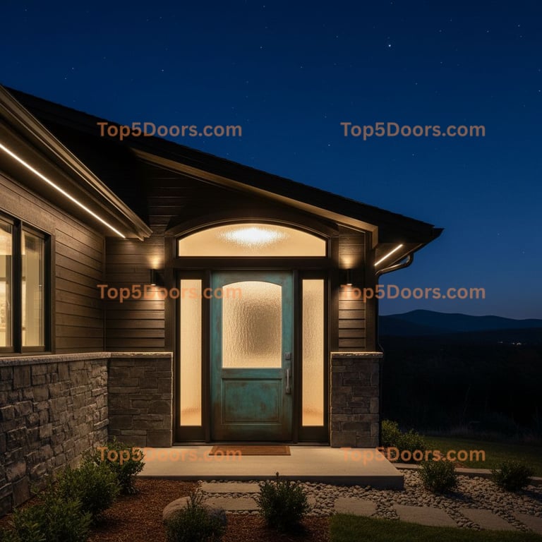 New Hampshire arched single craftsman Door