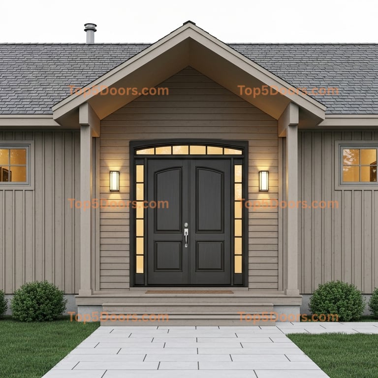 New Hampshire double mid-century modern Door