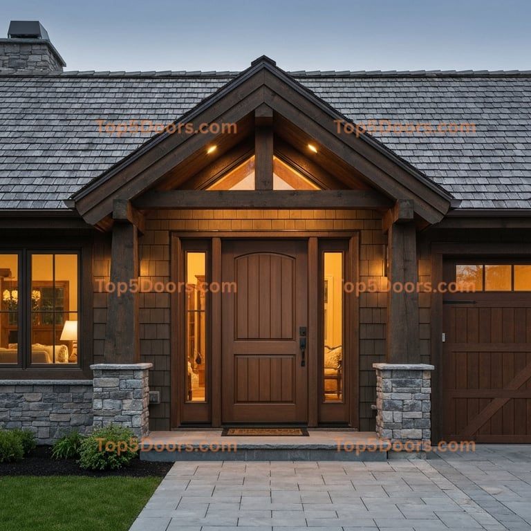 New Hampshire entry door mountain lodge Door
