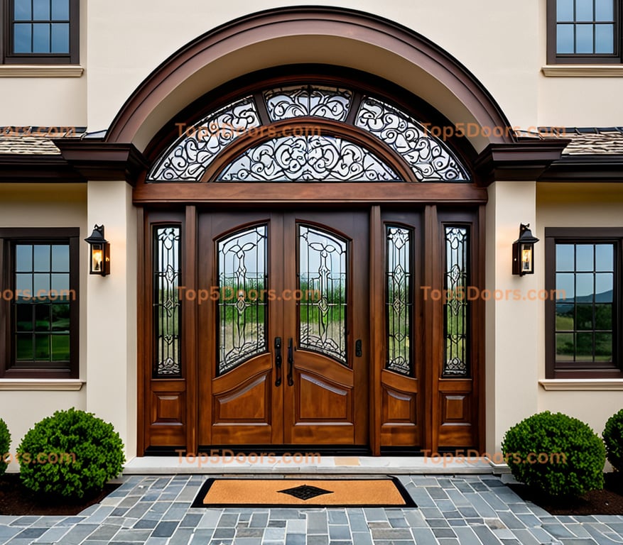 New Hampshire glass paneled korean modern Door