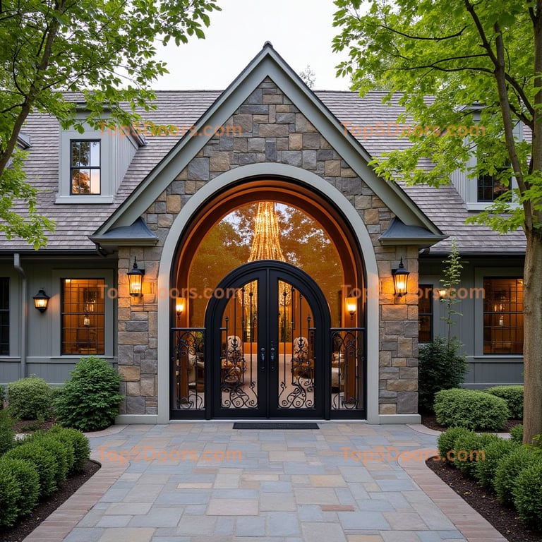 New Hampshire wine cellar door mid-century modern Door