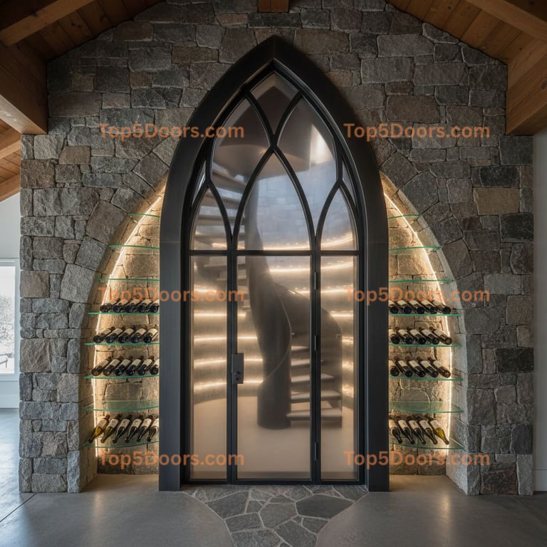 New Hampshire wine cellar door modern Door