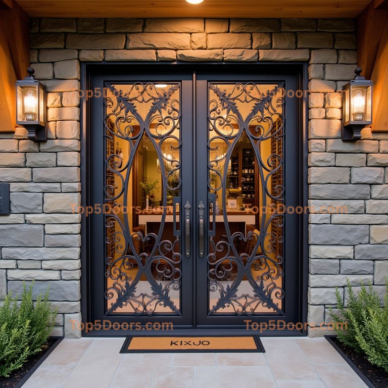New Hampshire wine cellar door mid-century modern Door