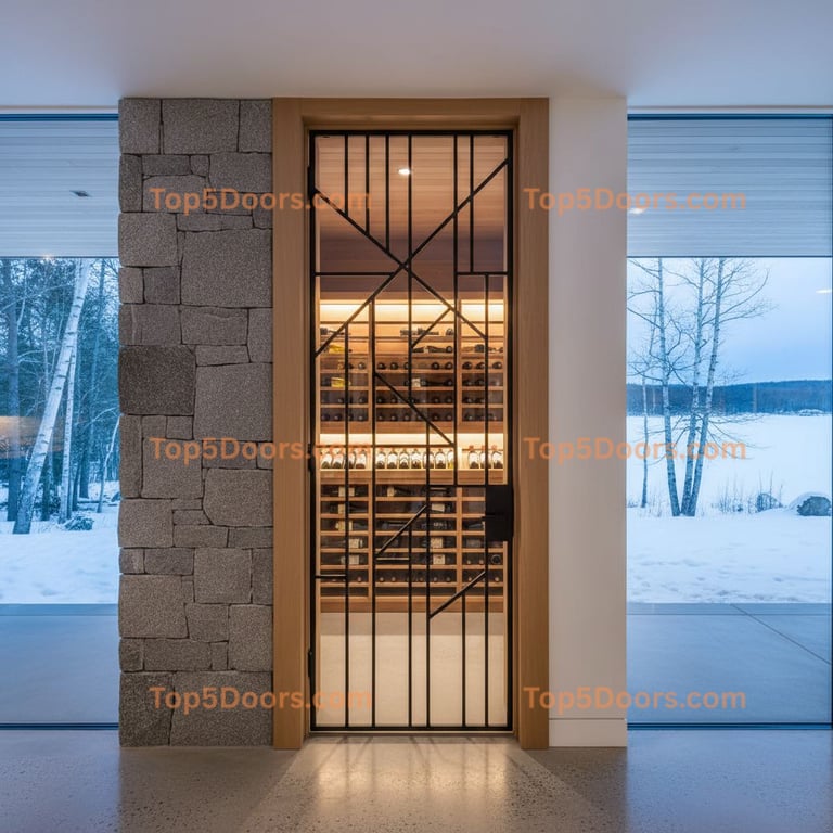 New Hampshire wine cellar door scandinavian Door