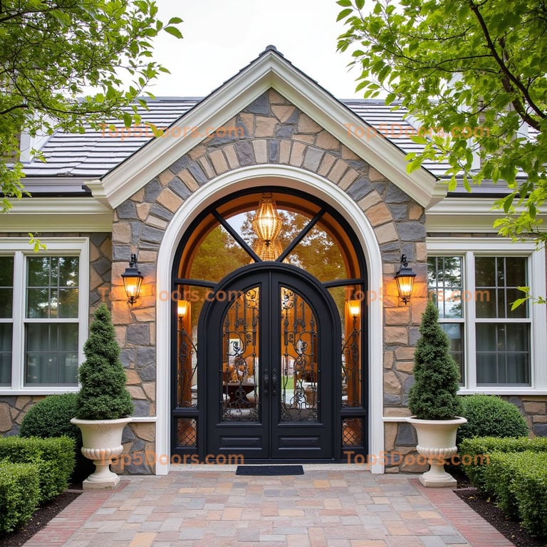 New Hampshire wine cellar door spanish colonial Door