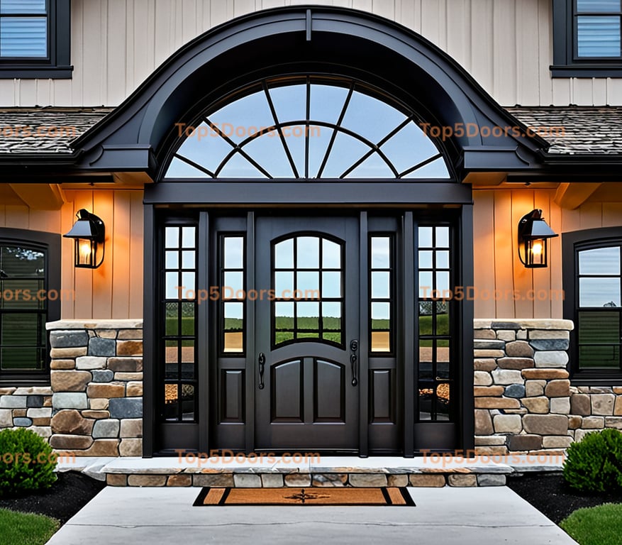 New Hampshire wrought iron arched single mountain lodge