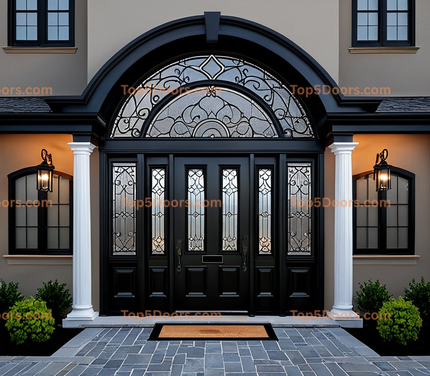 New Hampshire wrought iron double victorian Door