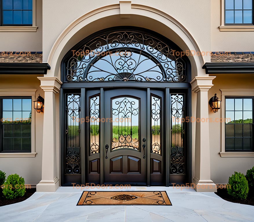 New Hampshire wrought iron single contemporary Door