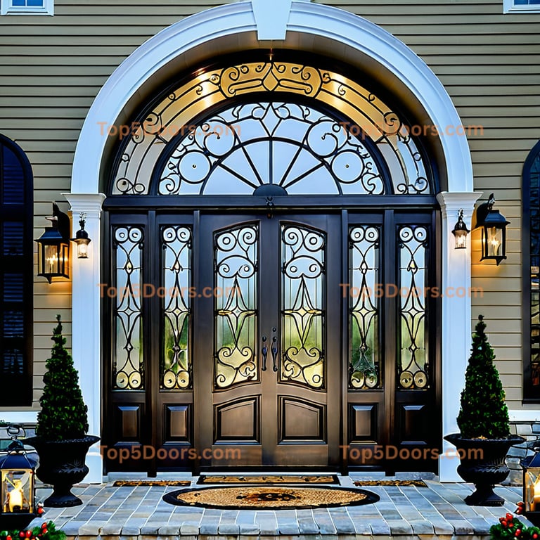 New Hampshire wrought iron solid panel french country D