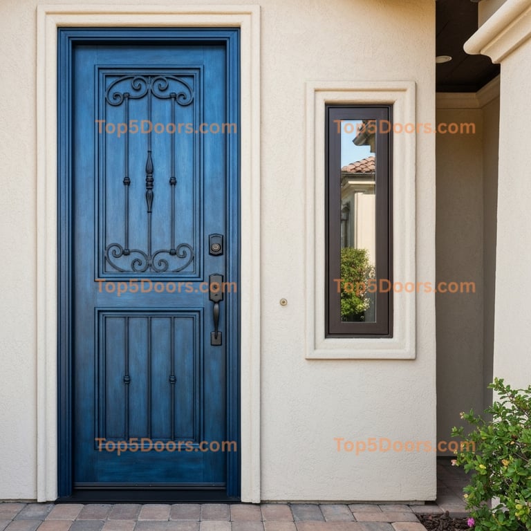 New Hampshire wrought iron solid panel mediterranean Do