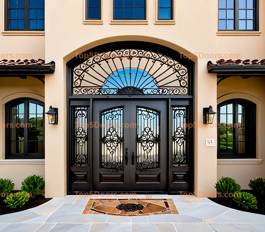 New Hampshire wrought iron steel frame spanish colonial