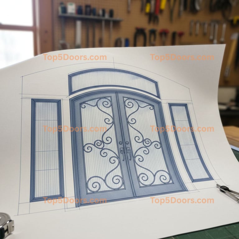 New Jersey arched double southwestern Door