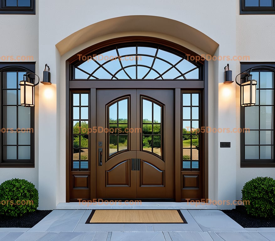 New Jersey arched single japanese zen Door