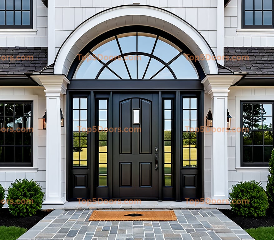 New Jersey glass paneled modern farmhouse Door
