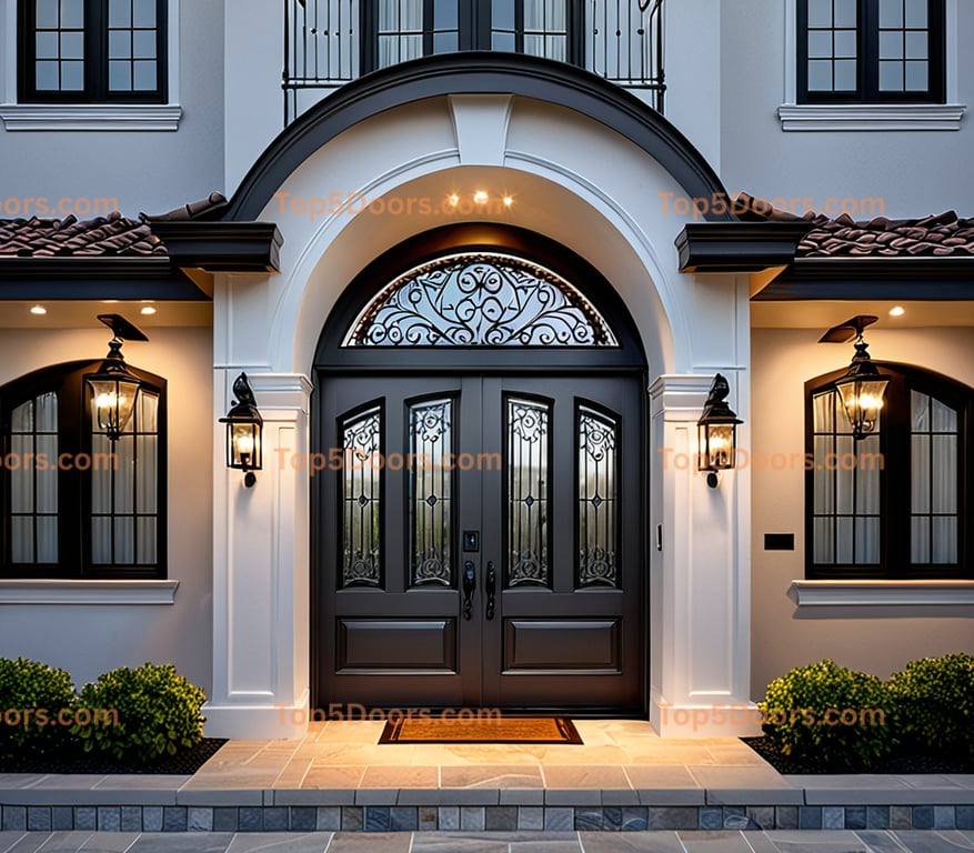 New Jersey glass paneled spanish colonial Door
