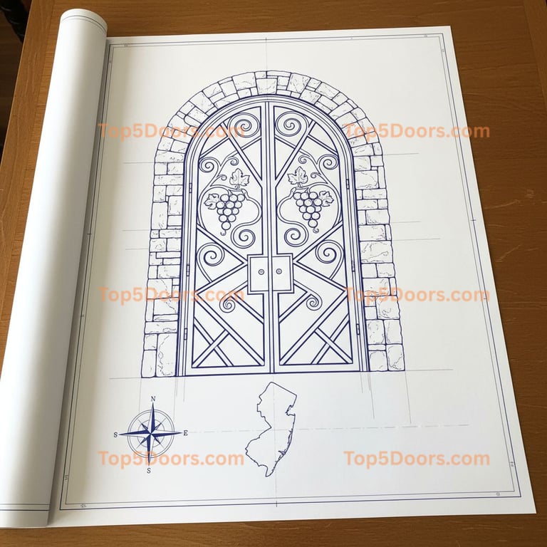 New Jersey wine cellar door mid-century modern Door