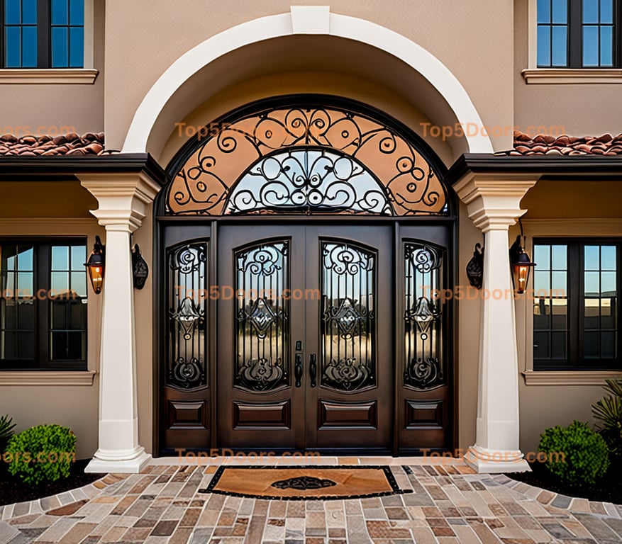 New Jersey wrought iron arched double spanish colonial 