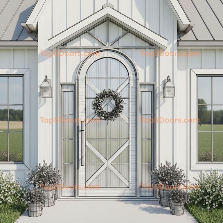 New Jersey wrought iron arched single modern farmhouse 