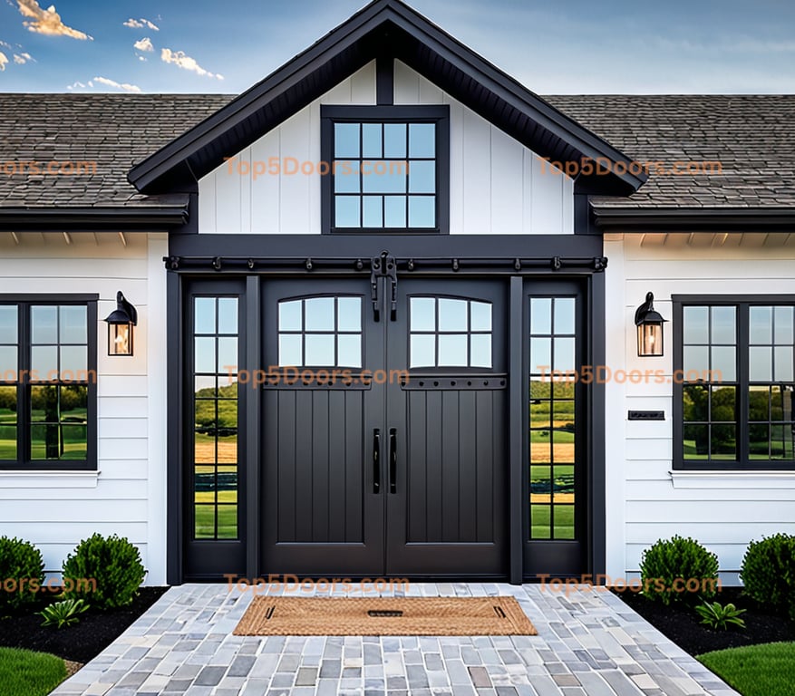 New Jersey wrought iron barn door contemporary Door