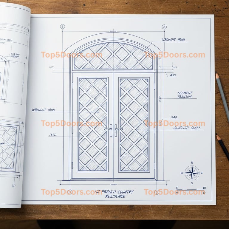 New Jersey wrought iron double french country Door