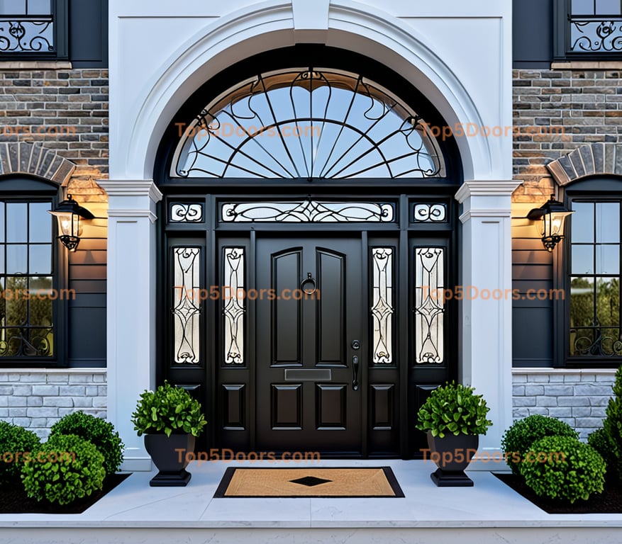 New Jersey wrought iron double victorian Door