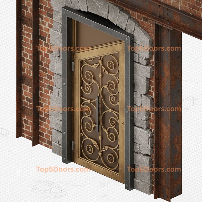 New Jersey wrought iron solid panel european classic Do