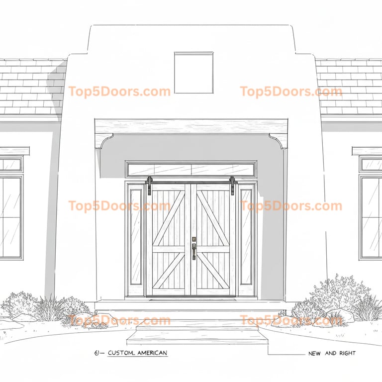 New Mexico barn door traditional american Door