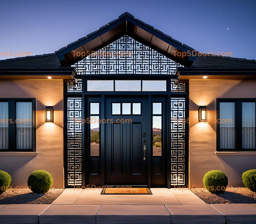 New Mexico double mid-century modern Door